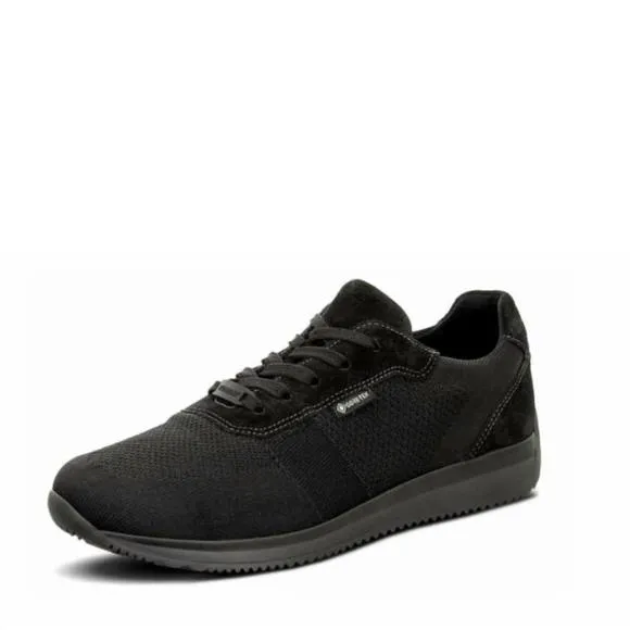 NEW ARA men's logan knitted sneaker in black
