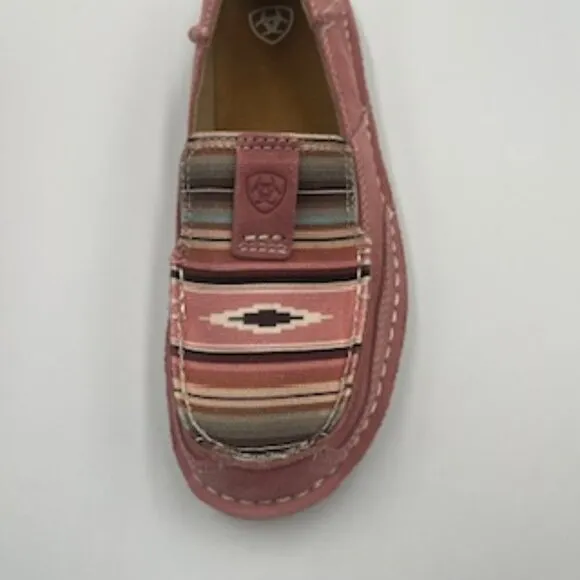 NEW Ariat Shoes azalea Suede &amp; Baby Pink Serape Print Cruisers Women’s Sz 6 NWT