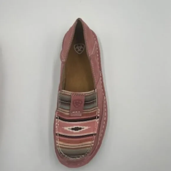 NEW Ariat Shoes azalea Suede &amp; Baby Pink Serape Print Cruisers Women’s Sz 6 NWT