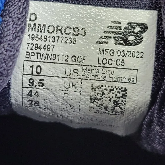 New Balance Mens Fresh Foam More V3 MMORCB3 Blue Running Shoes Sneakers Size 10D