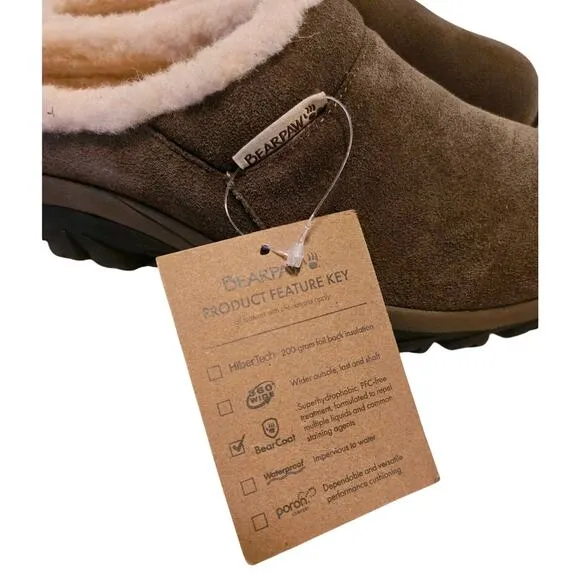 NEW BEARPAW Suzanne Suede Mule US Women's 7 Slides Slip on