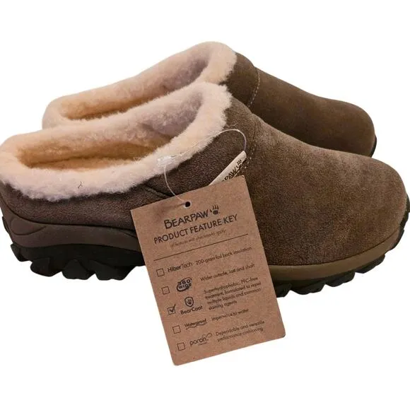 NEW BEARPAW Suzanne Suede Mule US Women's 7 Slides Slip on