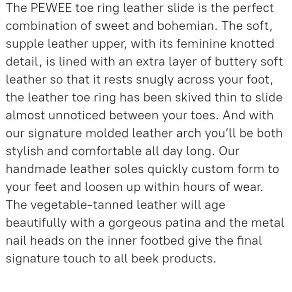 New Beek Pewee Toe Ring Red Leather Hand Made Sandals Size 8