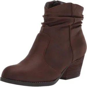 NEW Bella Vita Women's Brown Side Zip Block Stacked Heel Ankle Boots Size 6