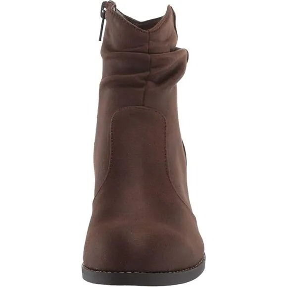 NEW Bella Vita Women's Brown Side Zip Block Stacked Heel Ankle Boots Size 6