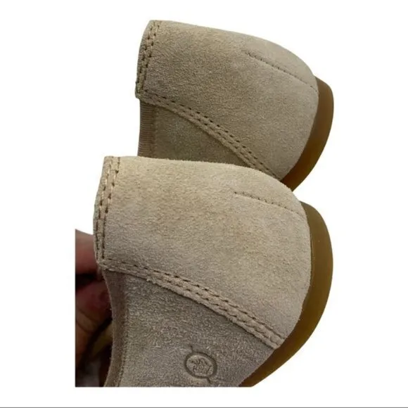 NEW Born Brin Naturale Suede Bow Ballet Flats Womens‎ Size 9.5M Beige Tan…