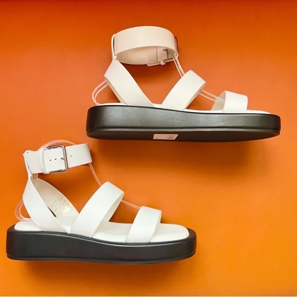 New! BOSS “Scarlet” Chunky Gladiator Leather Platform Sandals