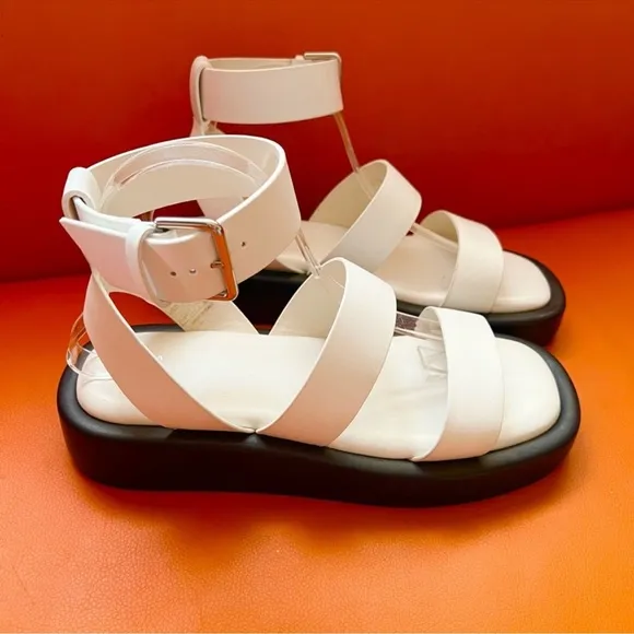 New! BOSS “Scarlet” Chunky Gladiator Leather Platform Sandals