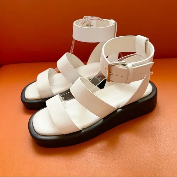 New! BOSS “Scarlet” Chunky Gladiator Leather Platform Sandals