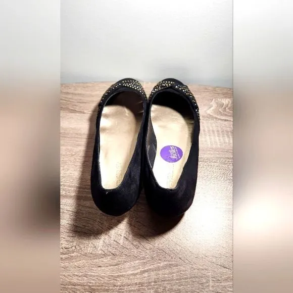 NEW CATHARINES BALLET SUEDE FLATS BLACK COLOR SIZE 11..