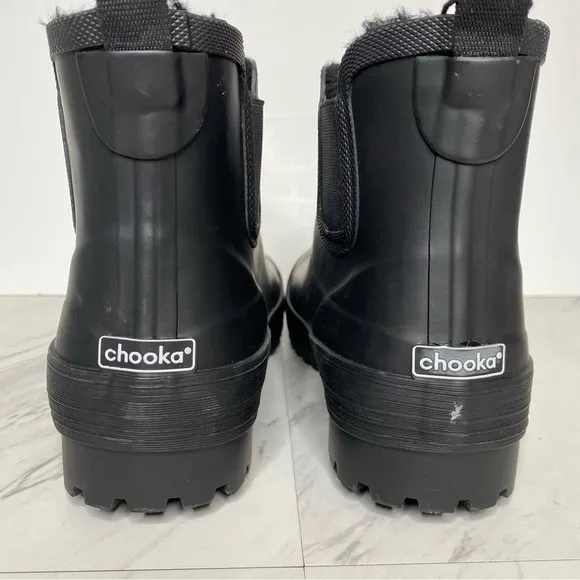 New! Chooka Everyday Chelsea Black Rain Boot 11