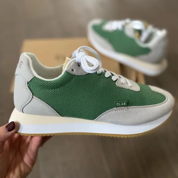 NEW CLAE Los Angeles Runyon Sneakers Vegan 6 (EUR 38)