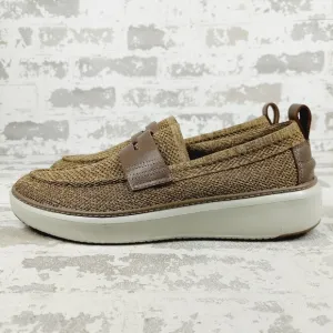 NEW Cole Haan GrandPro Top Spin Stitch Lite Brown Penny Loafers I105