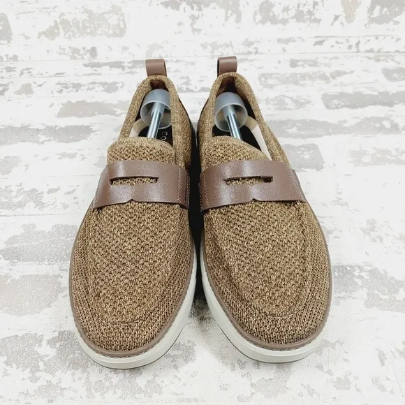 NEW Cole Haan GrandPro Top Spin Stitch Lite Brown Penny Loafers I105