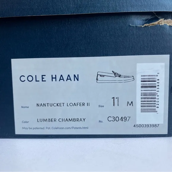 NEW Cole Haan Nantucket Loafer Size 11 M Lumber Chambray