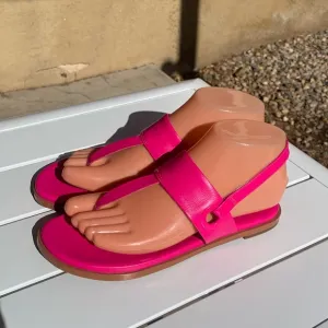 New Cole Hann Grandseries hot pink leather sandals size 6B