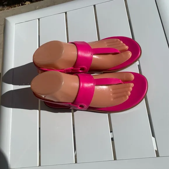 New Cole Hann Grandseries hot pink leather sandals size 6B