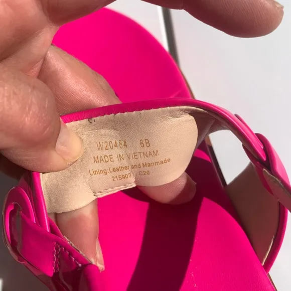 New Cole Hann Grandseries hot pink leather sandals size 6B