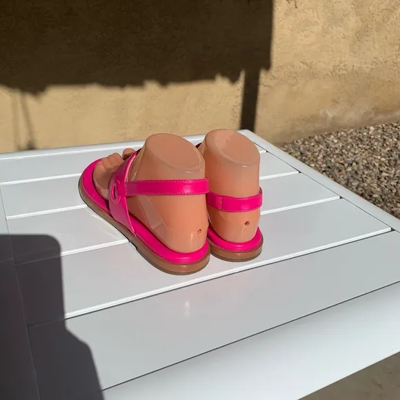 New Cole Hann Grandseries hot pink leather sandals size 6B