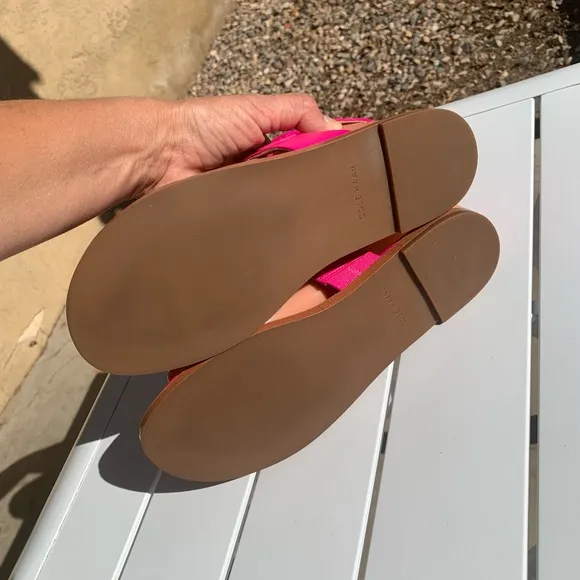 New Cole Hann Grandseries hot pink leather sandals size 6B