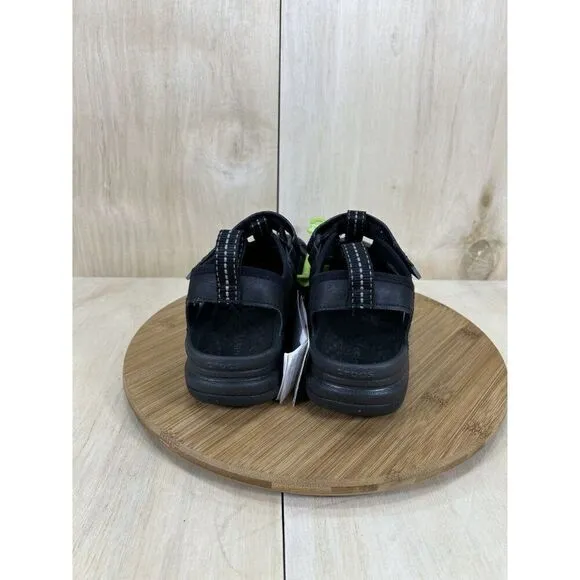 NEW Crocs Yukon Fisherman Black Leather Closed Toe Sandal Mens Size 7 Womens 8.5