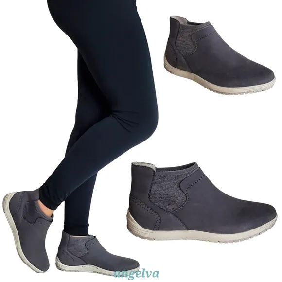 New Dansko lizette waterproof nubuck slip on sneakers hi top chelsea boots gray