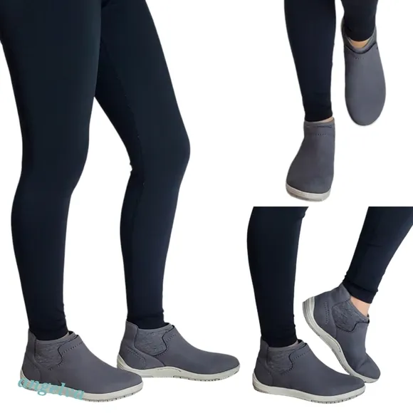 New Dansko lizette waterproof nubuck slip on sneakers hi top chelsea boots gray