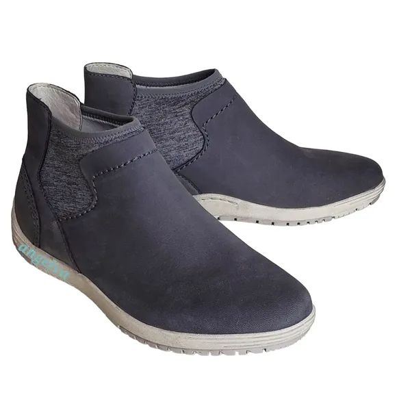 New Dansko lizette waterproof nubuck slip on sneakers hi top chelsea boots gray