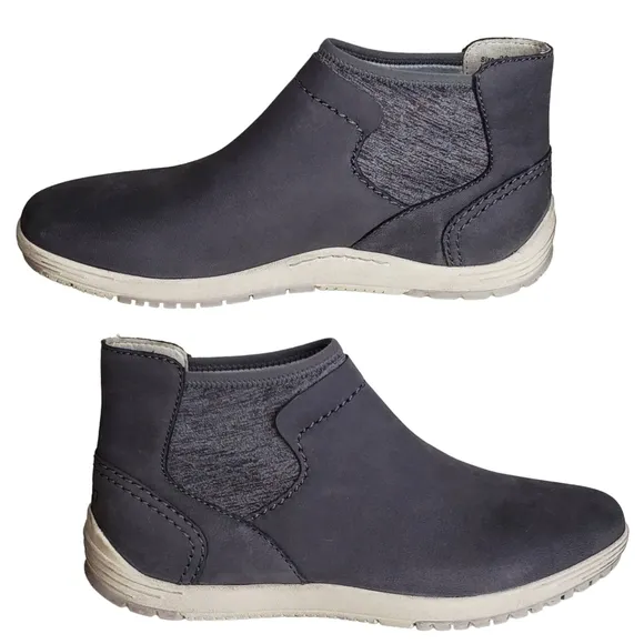 New Dansko lizette waterproof nubuck slip on sneakers hi top chelsea boots gray