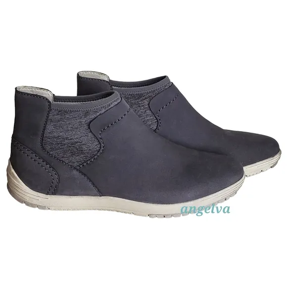 New Dansko lizette waterproof nubuck slip on sneakers hi top chelsea boots gray