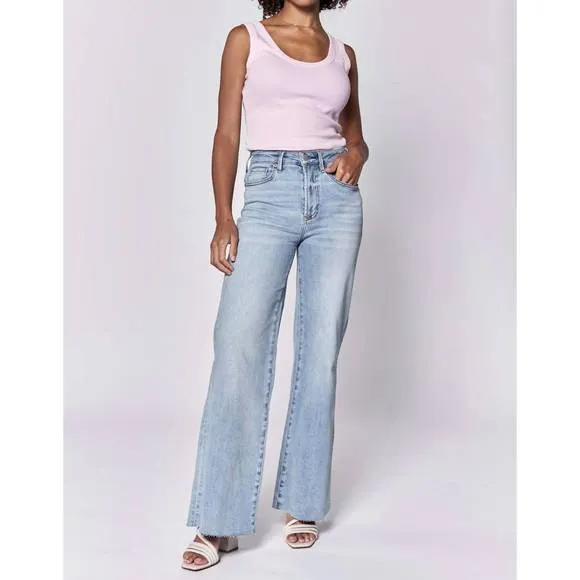NEW DEAR JOHN DENIM fiona wide leg jeans in montilla