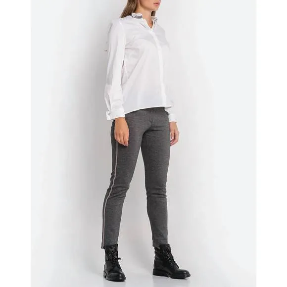 NEW D.EXTERIOR jean with side stripe in grey