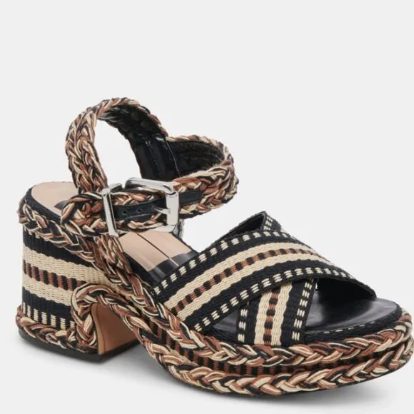 new DOLCE VITA Made In Brazil Grayce Heel Sandals black multi for women…