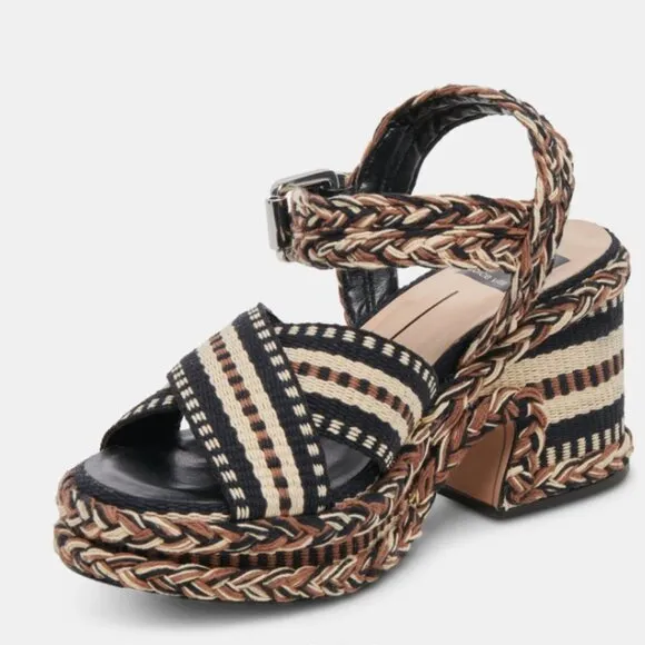 new DOLCE VITA Made In Brazil Grayce Heel Sandals black multi for women…