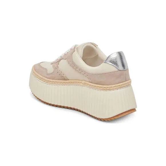 NEW DOLCE VITA women's dandi platform sneaker in taupe multi leather