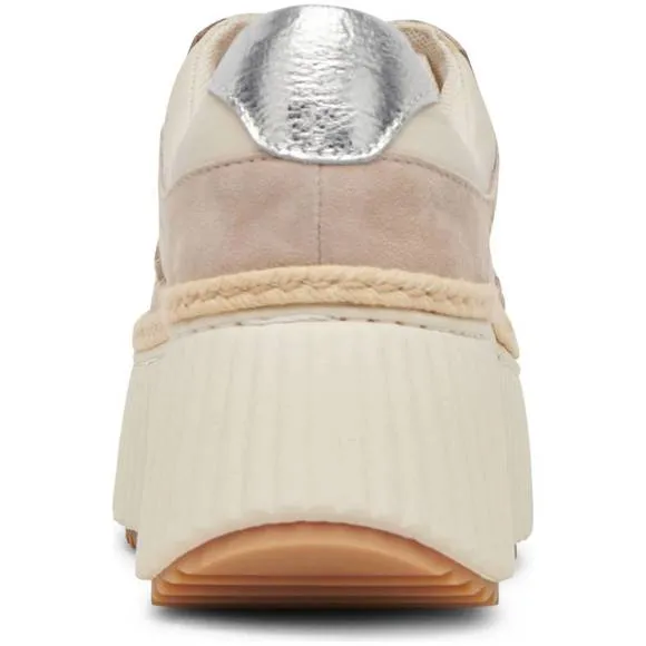 NEW DOLCE VITA women's dandi platform sneaker in taupe multi leather