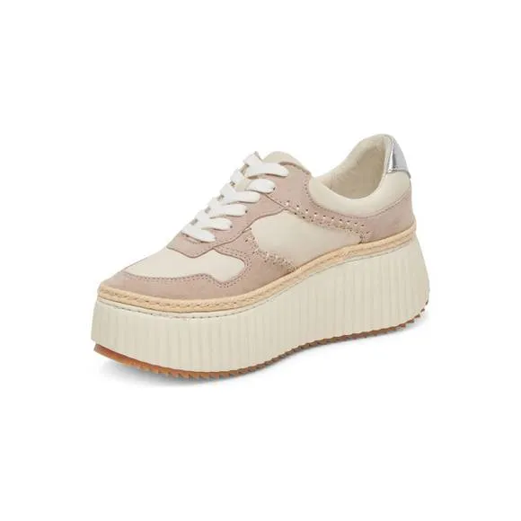 NEW DOLCE VITA women's dandi platform sneaker in taupe multi leather