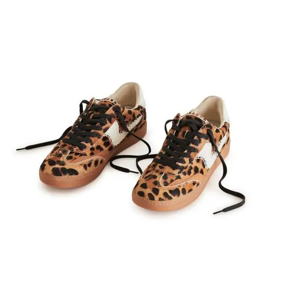 NEW DOLCE VITA women's notice stitch sneakers in dark leopard