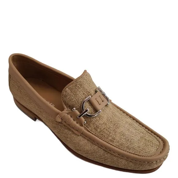 NEW DONALD PLINER men's dacio loafer in sand canvas
