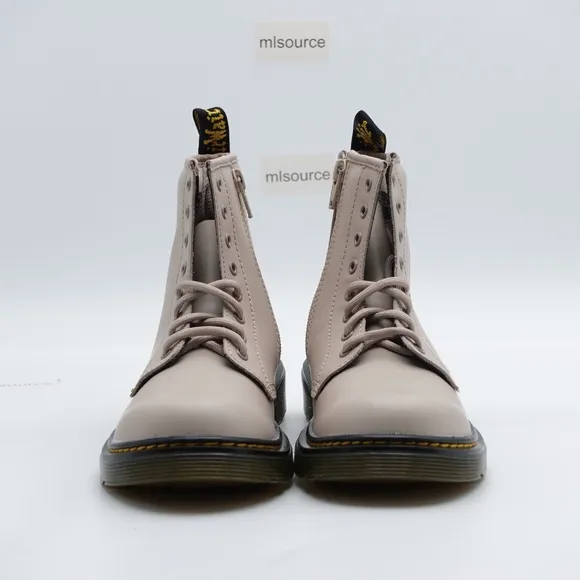 NEW Dr. Martens 1460 Leather Side Zip Boots 25634348 Beige