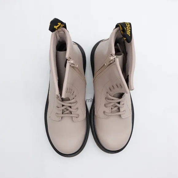 NEW Dr. Martens 1460 Leather Side Zip Boots 25634348 Beige