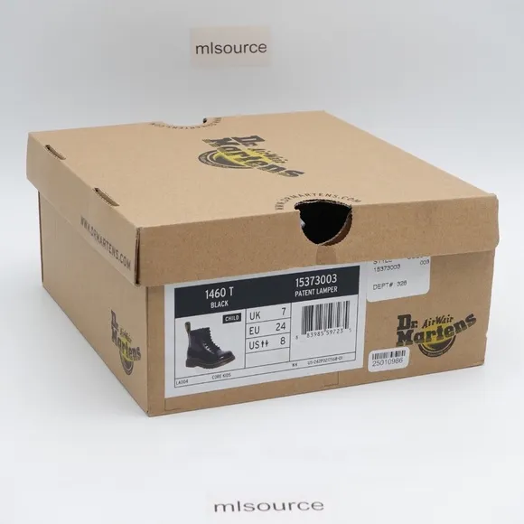 NEW Dr. Martens 1460 Side Zip Combat Boots 15373003 Black