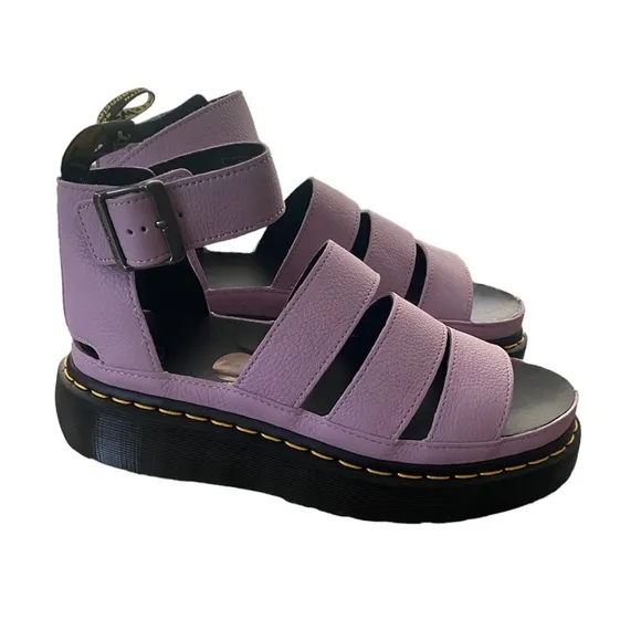 New Dr Martens Clarissa ii quad chunky sandals in lilac pisa Size 8