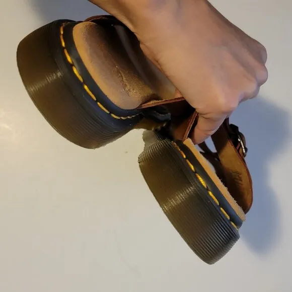 NEW Dr Martens Josef Analine Sandals Womens 10 Mens 9 Brown Dad Slides Comfort