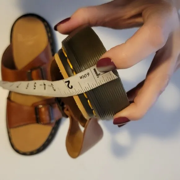 NEW Dr Martens Josef Analine Sandals Womens 10 Mens 9 Brown Dad Slides Comfort