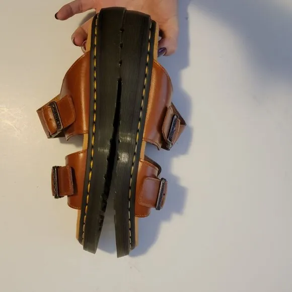 NEW Dr Martens Josef Analine Sandals Womens 10 Mens 9 Brown Dad Slides Comfort
