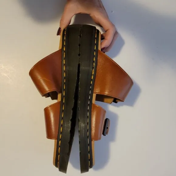 NEW Dr Martens Josef Analine Sandals Womens 10 Mens 9 Brown Dad Slides Comfort