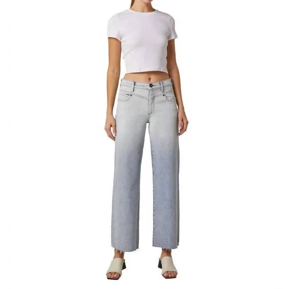 NEW EDYSON conrad high rise wide yoke jeans in light camillo wash