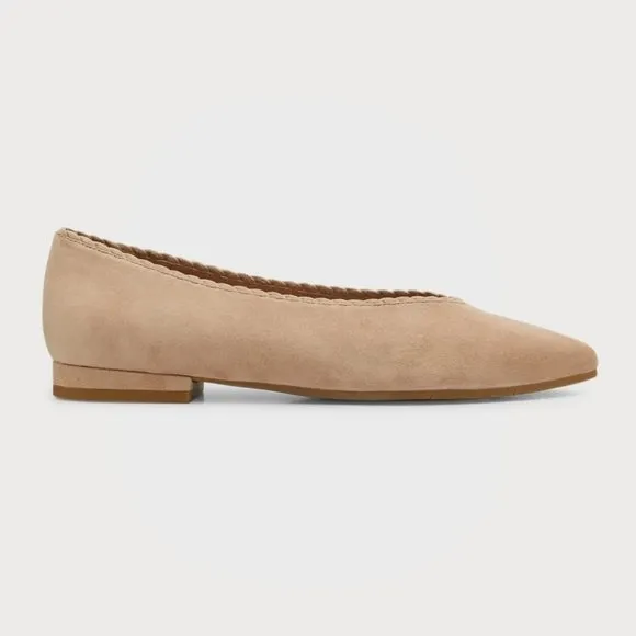 New Eileen Fisher Posy Suede Ballerina Flats