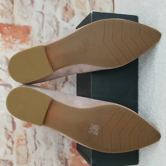 New Eileen Fisher Posy Suede Ballerina Flats